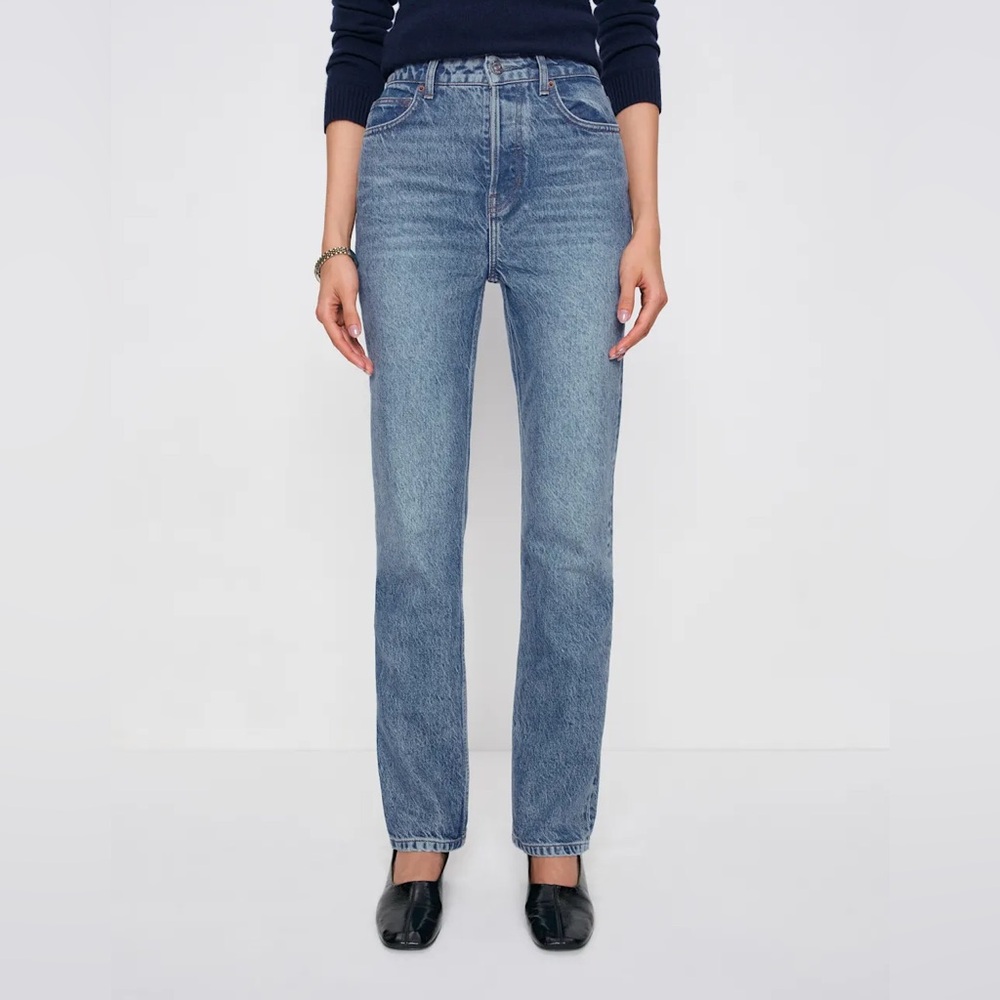 NWT Reformation Petite Cynthia High Rise Straight Jeans